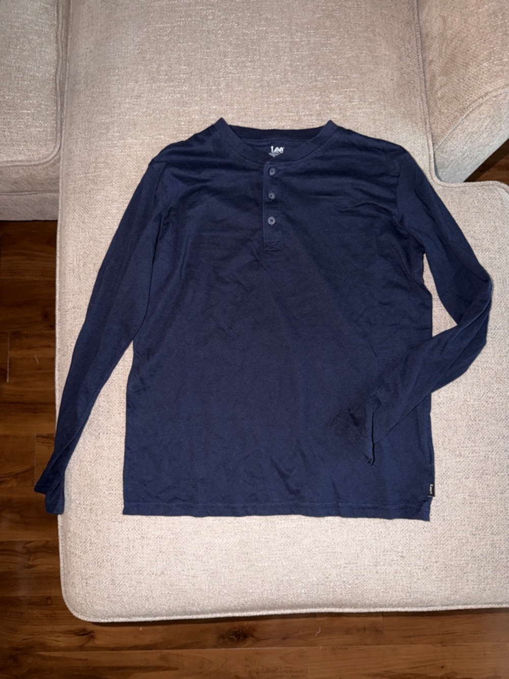 Lee Boy’s Dark Navy Long-Sleeve Henley Shirt